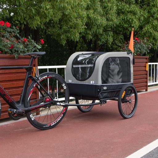 CXWXC 2 în 1, remorcă de bicicletă/cărucior jogging pentru câini, până la 40 kg, cu suspensie