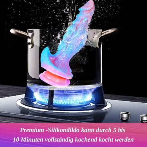 Dildo fantastic gigant Monster Dragon, 25 cm, silicon albastru, cu ventuză, jucărie anală XL.