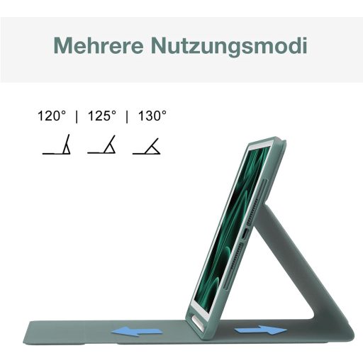 D DINGRICH iPad Billentyűzet Tok QWERTZ Német Vezeték Nélküli Bluetooth Toll Tartó