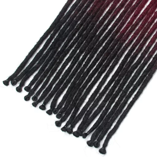 Dsoar Szintetikus Dreadlock Extensions 60cm Kézműves Haj Hosszú Fonott Fonat