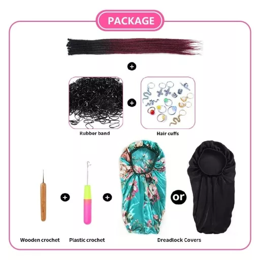 Dsoar Szintetikus Dreadlock Extensions 60cm Kézműves Haj Hosszú Fonott Fonat