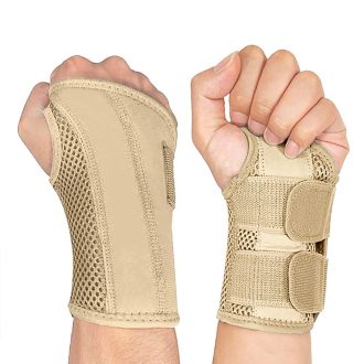   NuCamper Légáteresztő Csuklótámasz Fém Sínnel, Állítható Stabilizátor Nőknek és Férfiaknak