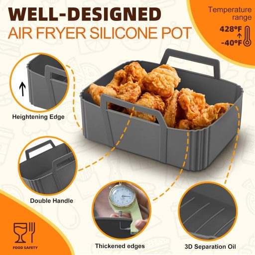 YOGINGO 2db Szilikon Forma Ninja Légfryer AF300EU AF400EU Kiegészítő Újrahasználható