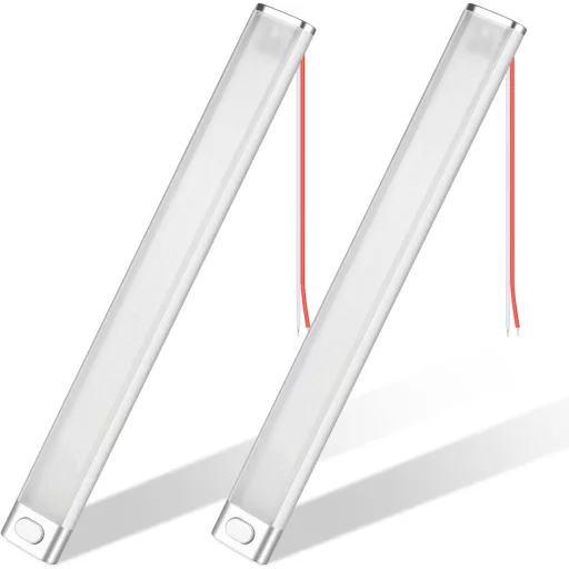 Bandă LED URAQT 120, 2 bucăți, 1600LM, 8W, 12V, pentru iluminat auto, rulote, bucătărie și baie, cu întrerupător