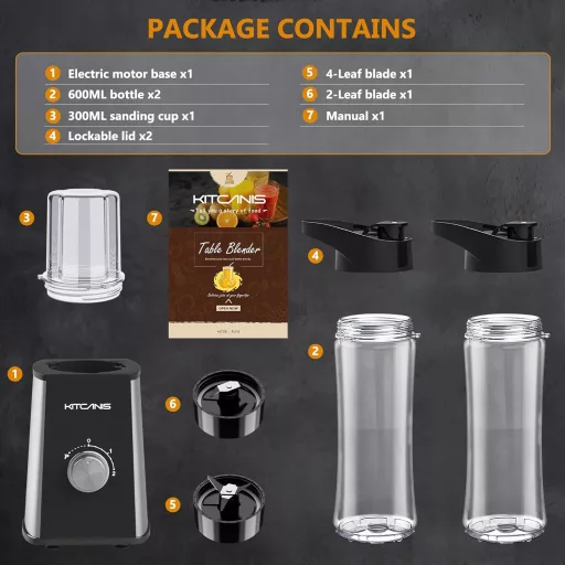 KITCANIS Yüksek Performanslı Blender: 1,8 litrelik cam kapasitesiyle Smoothie mikseri, 3 program - Fiyatı, Yorumları