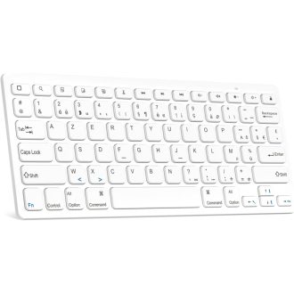   GAOJIE Bluetooth Billentyűzet iOS Android Windows Tablethez Fehér AZERTY