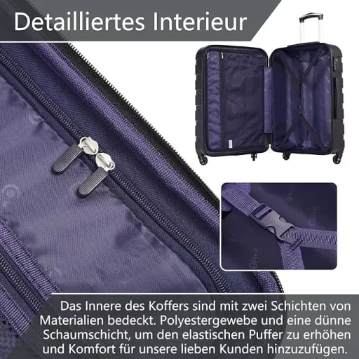 COOLIFE Kufor s tvrdou škrupinou 93L - Citrónovo žltý cestovný kufor na kolieskach so TSA zámkom, 4 kolieskami, z ABS materiálu, Unisex prevedenie