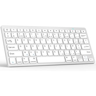   GAOJIE Bluetooth Tipkovnica Tablet iPad Samsung iOS Android Srebrna Bijela