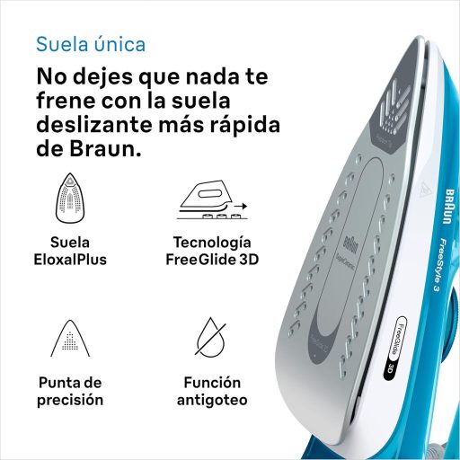 Braun FreeStyle 3 gőzvasaló 3D FreeGlide technológiával, szuperkerámia talppal, 2700W