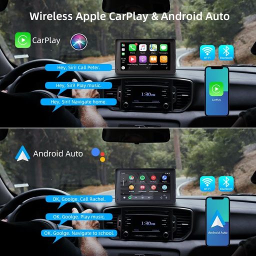 CUQI 7-inčni bežični CarPlay Android Auto zaslon 2K kamera Bluetooth