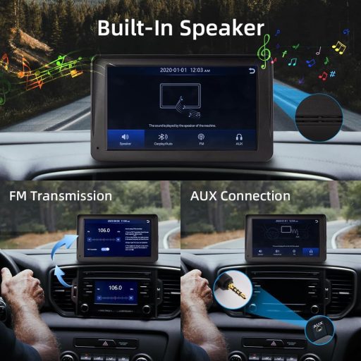 CUQI 7-inčni bežični CarPlay Android Auto zaslon 2K kamera Bluetooth