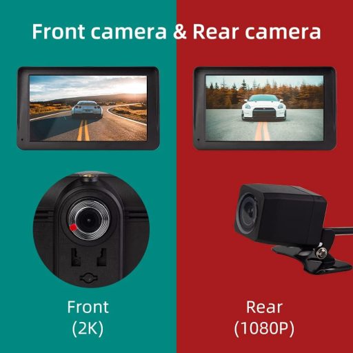 CUQI 7 Hüvelykes Wireless CarPlay Android Autó Kijelző 2K Kamera Bluetooth