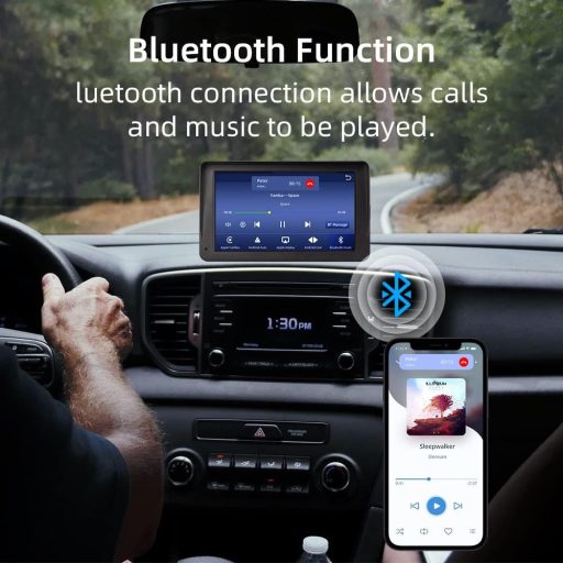 CUQI 7 Hüvelykes Wireless CarPlay Android Autó Kijelző 2K Kamera Bluetooth