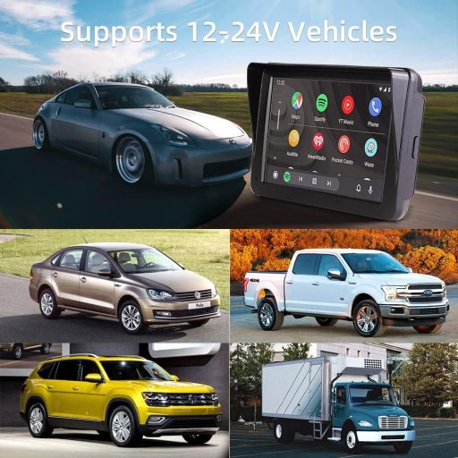 CUQI 7 Hüvelykes Wireless CarPlay Android Autó Kijelző 2K Kamera Bluetooth