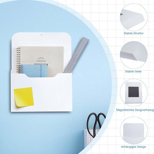 Mosegor suport magnetic pentru documente, 8 bucăți, alb, format A4