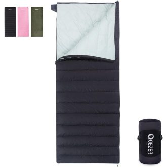   QEZER Ultralight Pehelydzseki Hálózsák Kompakt Camping Trekking 3-4 Évszak