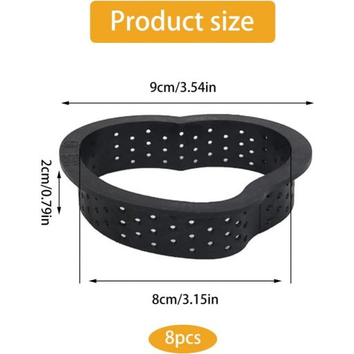 Kaiser Súprava foriem na pečenie v tvare srdca 8 ks - Opakovane použiteľné, perforované