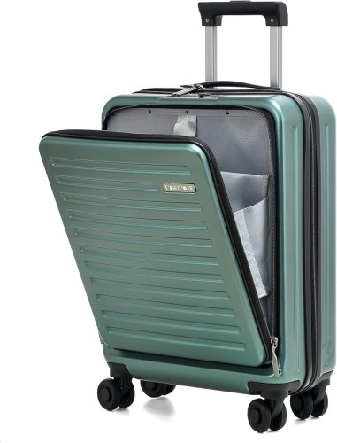 TydeCkare Zöld Kemény Gurulós Bőrönd 55x40x20 cm - Ultrakönyű ABS+PC, 4 Kerék, Kombinációs Zár