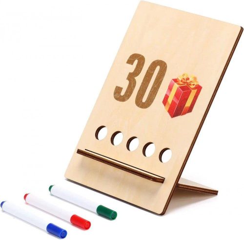 Arbore de amprente pentru ziua de naștere - 30 de ani - Cadou original și personalizat, cu spațiu pentru daruri în bani - DIY