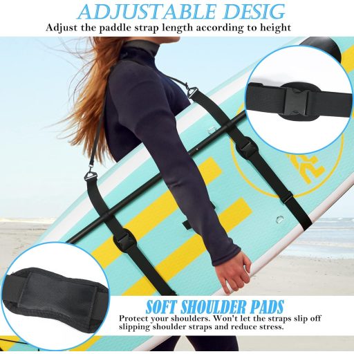 PPXIA Szörfdeszka Hordszíj Vállpánttal, SUP Paddleboard Hordozó Szíj Evezőtartóval