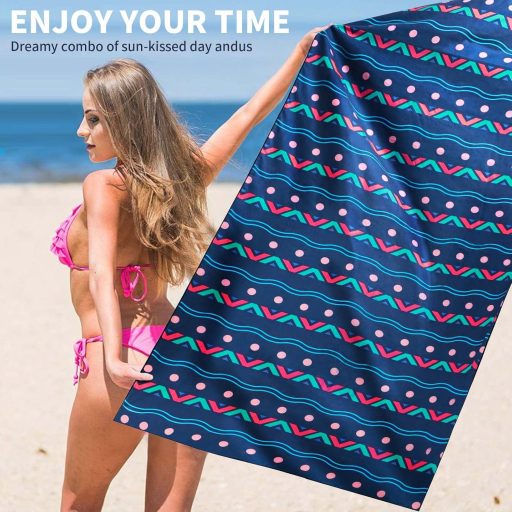 Joyoldelf Mikroszálas Strandtörölköző 180x90cm, Gyorsan Száradó Fürdőtörölköző