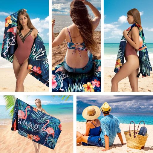 Joyoldelf Mikroszálas Strandtörölköző 180x90cm, Gyorsan Száradó Fürdőtörölköző