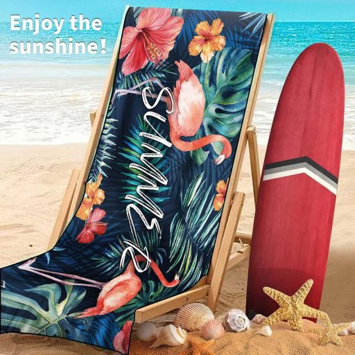 Prosop de plajă din microfibră Joyoldelf 180x90cm, prosop de baie cu uscare rapidă