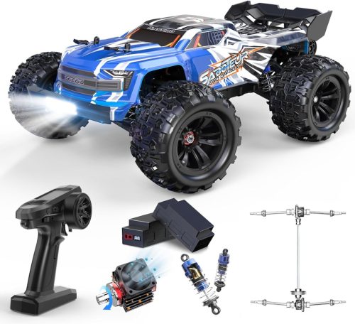 DEERC H16E Mașină Telecomandată 1:16 Motor fără Perii 70 km/h - Mașină de Curse 4WD cu 2 Baterii, 40 de Minute Timp de Funcționare, Vehicul RC 2.4 GHz