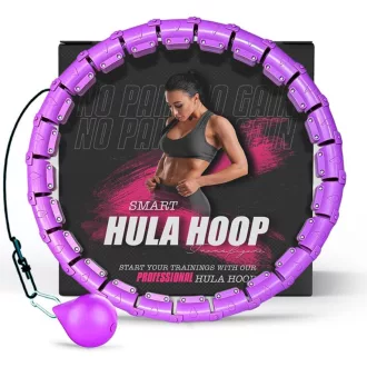   Hula Hoop Active 100 pentru Adulți cu Bilă de Greutate, Funcție de Masaj și Slăbire - Violet