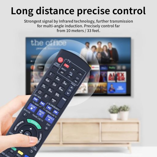 N2QAYB000780 Helyettesítő Távirányító Panasonic DVD HDD Felvevő DMR-HWT230 DMR-HWT130 DMR-HW120EBK Modellekhez Kompatibilis