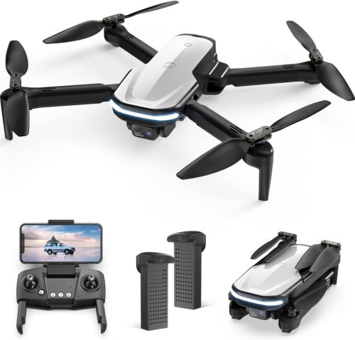 Holy Stone HS280 Drón 1080P HD Kamerával, WiFi, 30 Perc Repülési Idő, 2 Akkumulátor, Hangivezérlés, Élő Videó, Kezdőknek és Gyerekeknek, Hor
