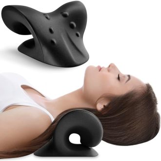   Pernă de masaj Anzorhal pentru gât și umeri, neagră - Dispozitiv pentru ameliorarea durerii