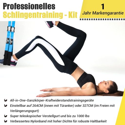 COFOF Sling Trainer teljes testedzéshez otthoni edzőgéphez karabinerrel és hordtáskával