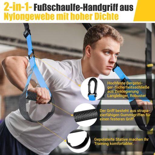 COFOF Sling Trainer teljes testedzéshez otthoni edzőgéphez karabinerrel és hordtáskával