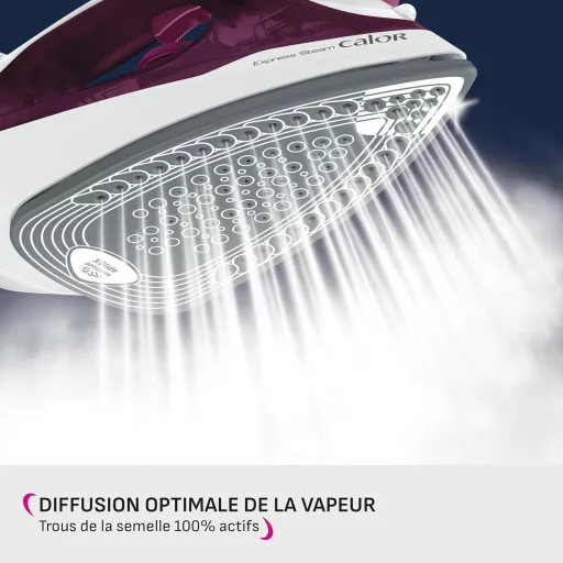 Fier de călcat cu abur Calor Express 2400W, debit de abur 35g/min, talpă ceramică