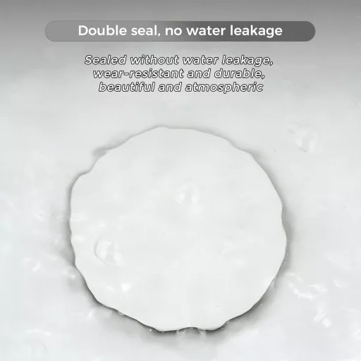 Tesyeux Keramički Set Čepova za Umivaonik - 2 komada Pritisnih Čepova s Ugrađenim Filterom, Univerzalna Veličina 34-40mm, Bijeli, za Sudoper, Kadu, Kon