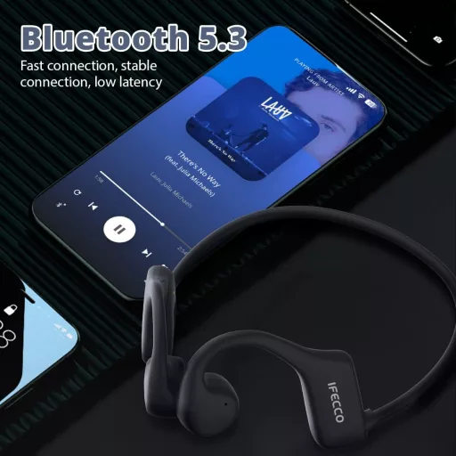 Vodotesné slúchadlá s kostným vedením IFECCO Bone Sound Bluetooth 5.3 s 32GB MP3 prehrávačom na šport