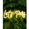 Lampă Neon LED de Perete Arrinew Lets Party, Alimentare USB, 38,5x15cm