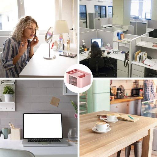 Wlevzzor stolni organizator sa 6 pretinaca i ladicom, rozi držač za uredski pribor