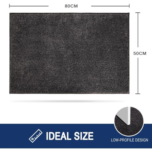 FCSDETAIL Szennyeződésfogó Lábtörlő 50x80cm, Csúszásmentes Mosható Bejárati Szőnyeg