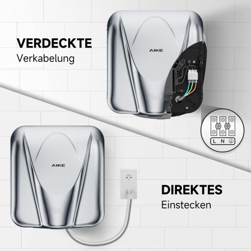 AIKE Kereskedelmi Kézszárító Rozsdamentes Acél Magas Teljesítmény 220V