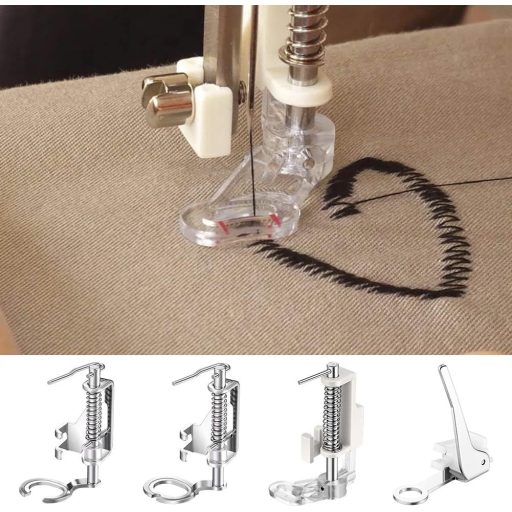 Cerioll Set stopica za šivaći stroj za slobodno kretanje, 4 komada, metalni, za prošivanje i vezenje