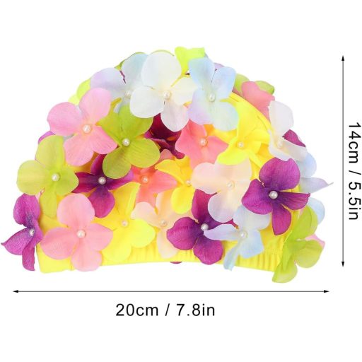 VANZACK Vintage Virág Úszósapka Nőknek, Retro Fürdőcsapka 2 Darab