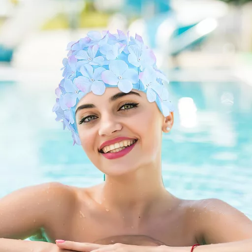 VANZACK Vintage Virág Úszósapka Nőknek, Retro Fürdőcsapka 2 Darab