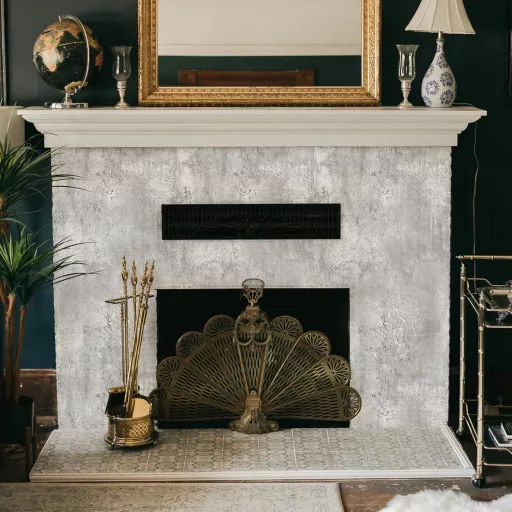 Folie autoadezivă pentru mobilă Fantasnight, aspect beton, 60x600cm, gri mat