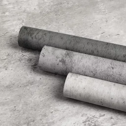 Folie autoadezivă pentru mobilă Fantasnight, aspect beton, 60x600cm, gri mat