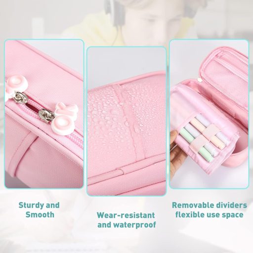 RAVEGO penar mare pentru fete, băieți și studenți, geantă organizatoare roz