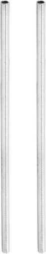 YOKIVE 2 buc. Țeavă Filetată pentru Lămpi 43cm M10 Pas Filet 1mm - Racord de Lampă din Oțel Zincat pentru Candelabre, Lămpi, Proiecte de Iluminat DIY
