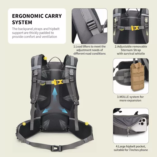 SKYSPER Bogda 35L túrahátizsák szellőzőrendszerrel és hidratációs rendszerrel