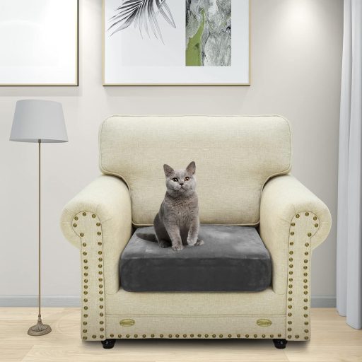 CHELZEN szürke rugalmas kanapé ülésprotektora 1 személyes L alakú sarokkanapéhoz